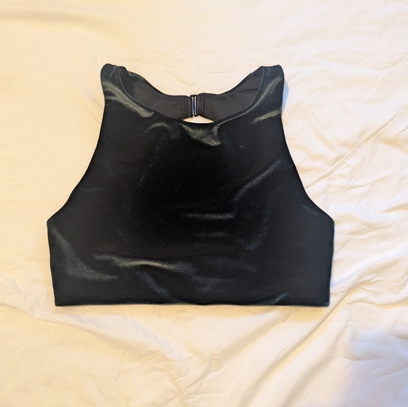 Victoria's Secret Tops - Victoria's Secret Black Velvet Sports Bra